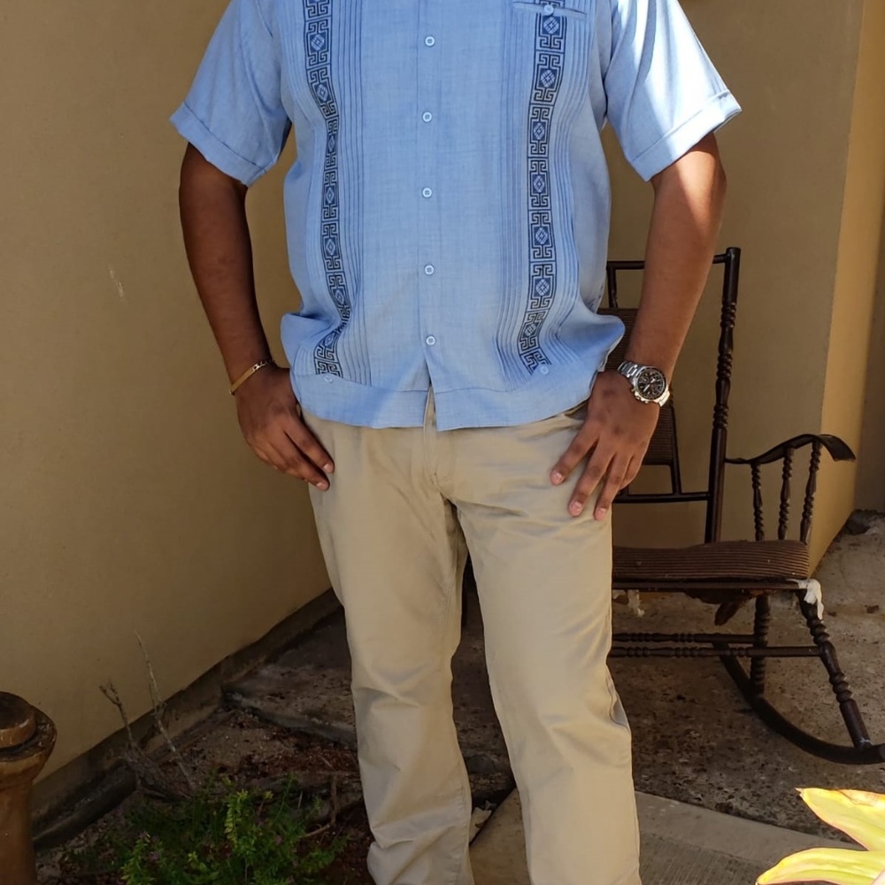 Guayabera Shirt Short Sleeve Fine Linen